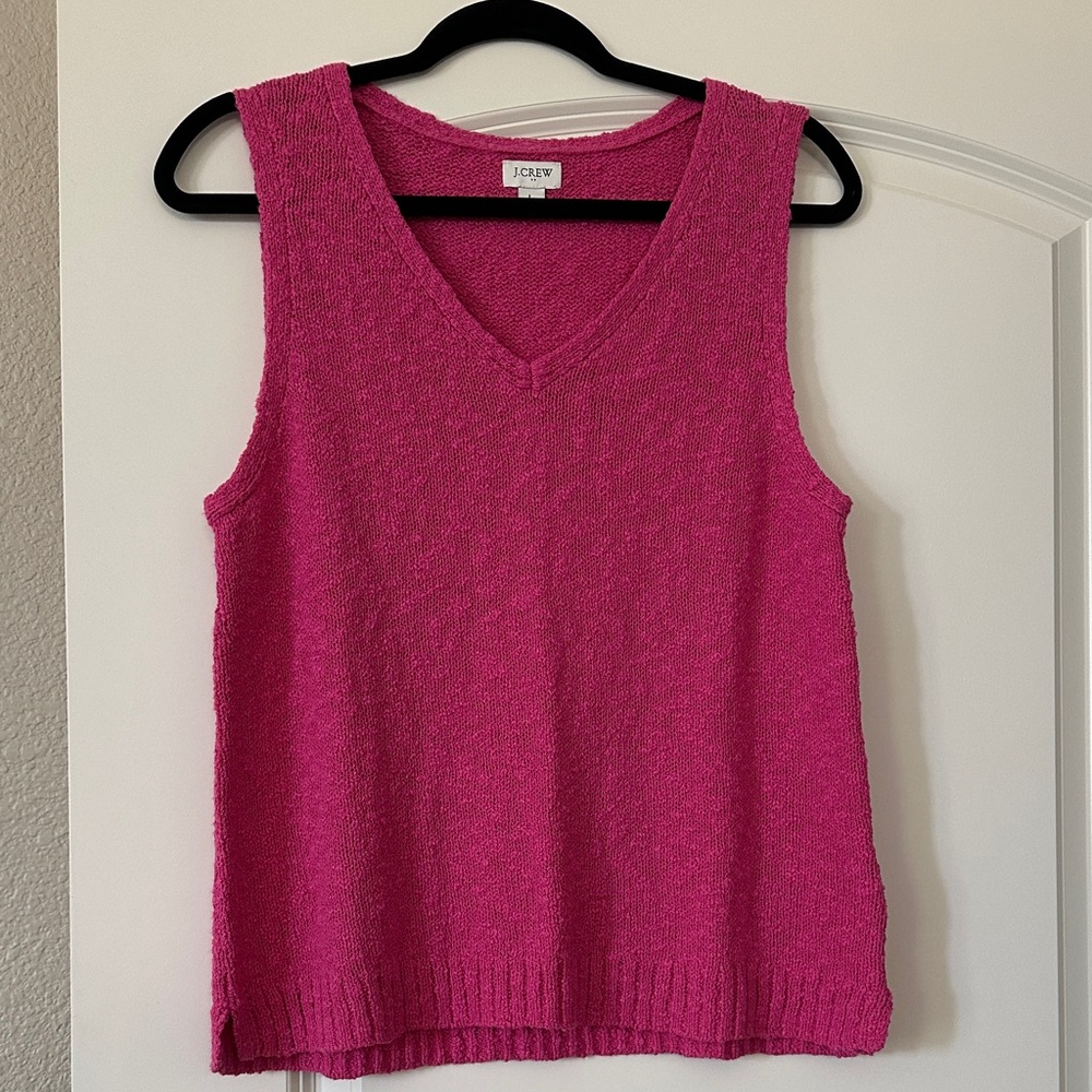 J. Crew Fuchsia Sleeveless Knit Top